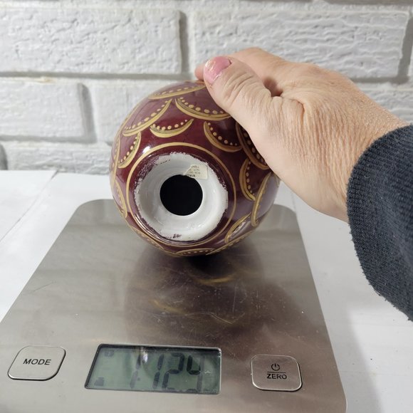 Brown Egg with Gold & Green Accents  ITEM #302 - Picture 5 of 5